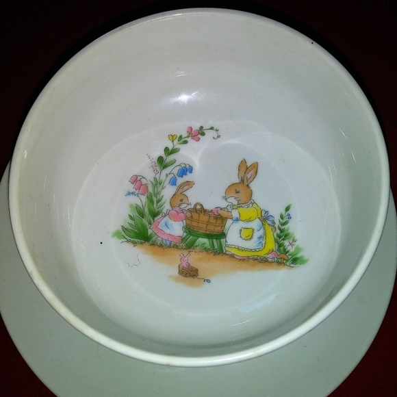 Vintage BUNNYKIN BOWL & PLATE - Picture 4 of 4
